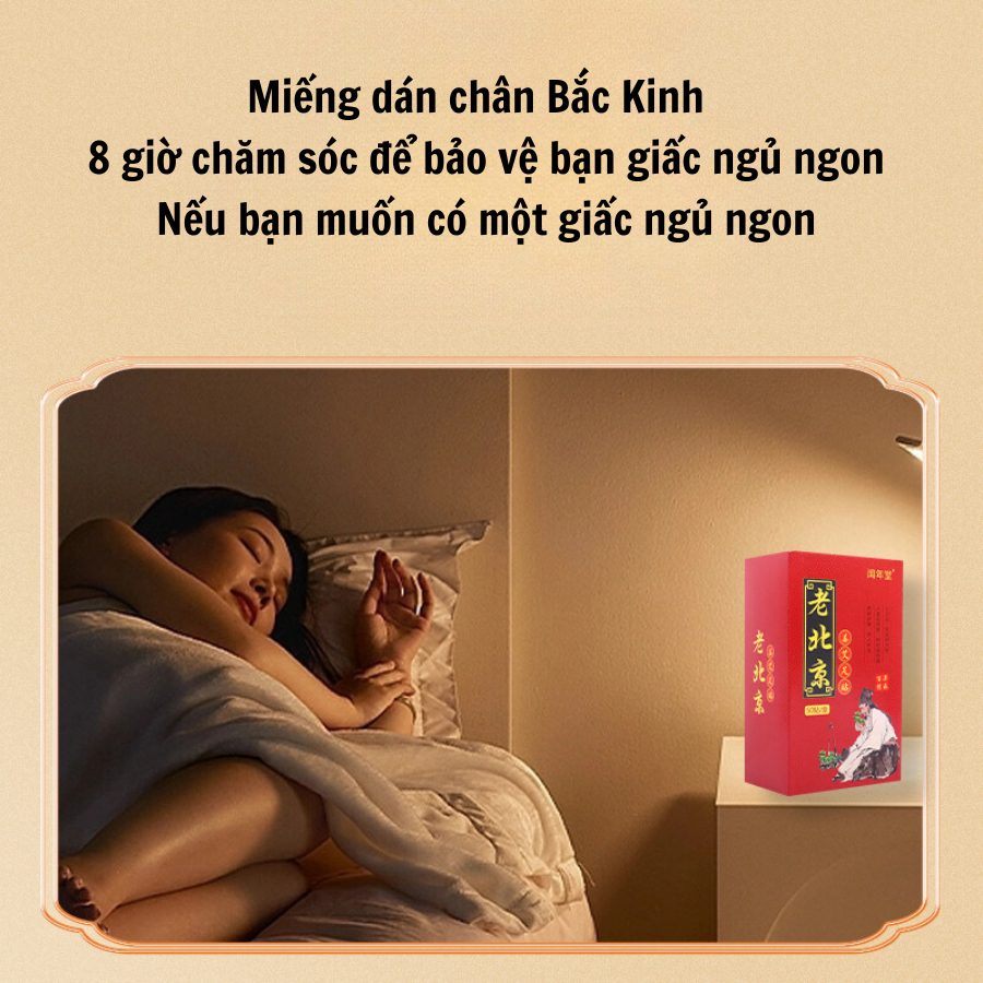 Miếng Dán Thải Độc Chân Hộp 50 Miếng Ông Lão Bắc Kinh Giúp Ngủ Ngon Thải Độc Cơ Giảm Mệt Mõi RIEM