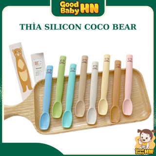  Thìa ăn dặm Silicon Cho Bé Ăn Dặm Coco Bear - D37 