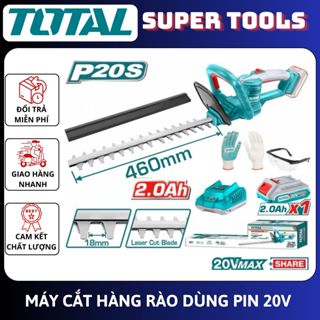 TOTAL Máy cắt hàng rào dùng pin 20V có Kèm theo Pin Sạc THTLI20018 & THTLI20461
