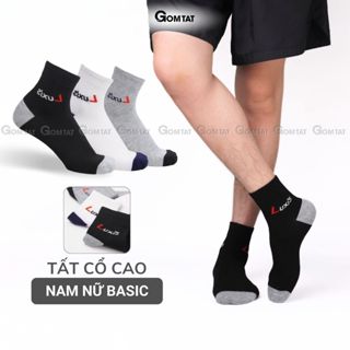  Tất cổ cao nam nữ GOMTAT cao cấp vớ cổ cao nam nữ chất cotton dày dặn thoáng khí thấm hút mồ hôi - LUXIS-LD-S06-1DOI 