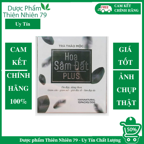 Giảm Cân Hoa Sâm Đất Plus - Hộp 15 gói