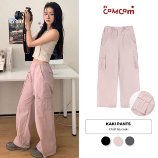  Quần Parachute Cargo Màu Hồng Dây Rút Hồng 2023 Bycamcam QPRC 