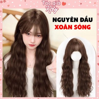  Tóc giả nữ nguyên đầu xù sóng 60cm Koty tặng kèm lưới trùm 