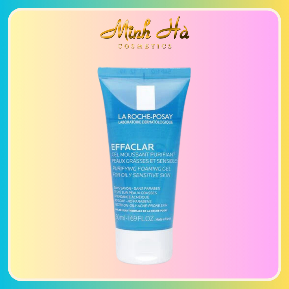 Sữa rửa mặt La Roche Posay Effaclar Purifying Foaming Gel Cleanser 15ml 50ml ngăn ngừa mụn sạch sâu lỗ chân lông
