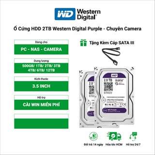 Ổ Cứng HDD PC 3.5" Western Digital Purple 2TB - Chuyên Camera phanphoisitoanquoc2020
