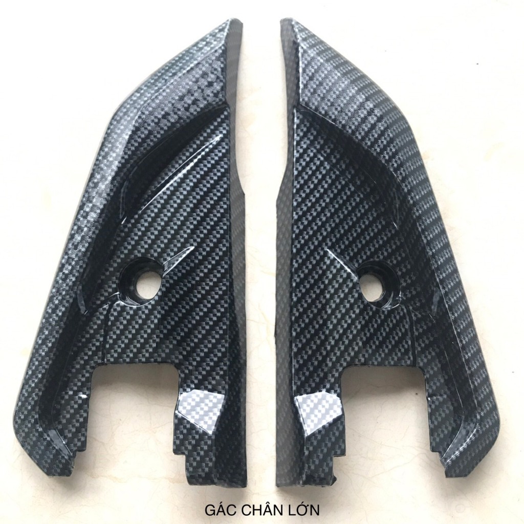 Ốp gác chân SH 2017-19 Cacbon một đôi dễ lắp đặt