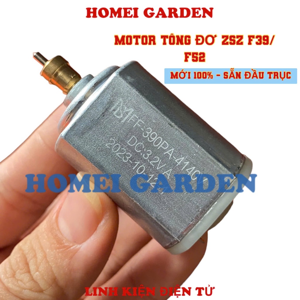 Motor mô tơ thay tông đơ 3,2V ZSZ F39 F52 công suất lớn mới 100% kèm sẵn đầu trục lêch tâm - HM0431