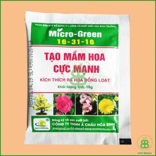 Phân Bón , Micro-Green 16-31-16, Tạo Mầm Hoa, Kích Ra Hoa Cực Mạnh - Gói 10G