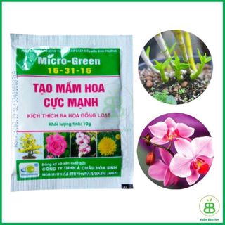 Phân Bón , Micro-Green 16-31-16, Tạo Mầm Hoa, Kích Ra Hoa Cực Mạnh - Gói 10G