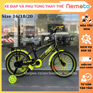  XE ĐẠP KALMAN KIỂU DÁNG THỂ THAO - KHUNG 2 SƯỜN NAM SIZE 16-18I-20 CHO BÉ 4-10 TUỔI 