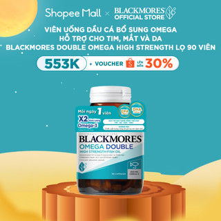  Viên Uống Dầu Cá Bổ Sung Omega Hỗ Trợ Cho Tim, Mắt và Da BLACKMORES DOUBLE Omega HIGH STRENGTH Lọ 90 Viên