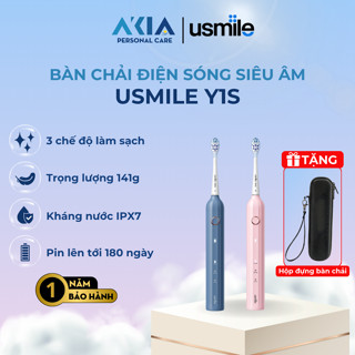 Bàn chải điện sóng siêu âm usmile Y1S (bản mới), Làm sạch tối ưu, Bảo hành 12 tháng