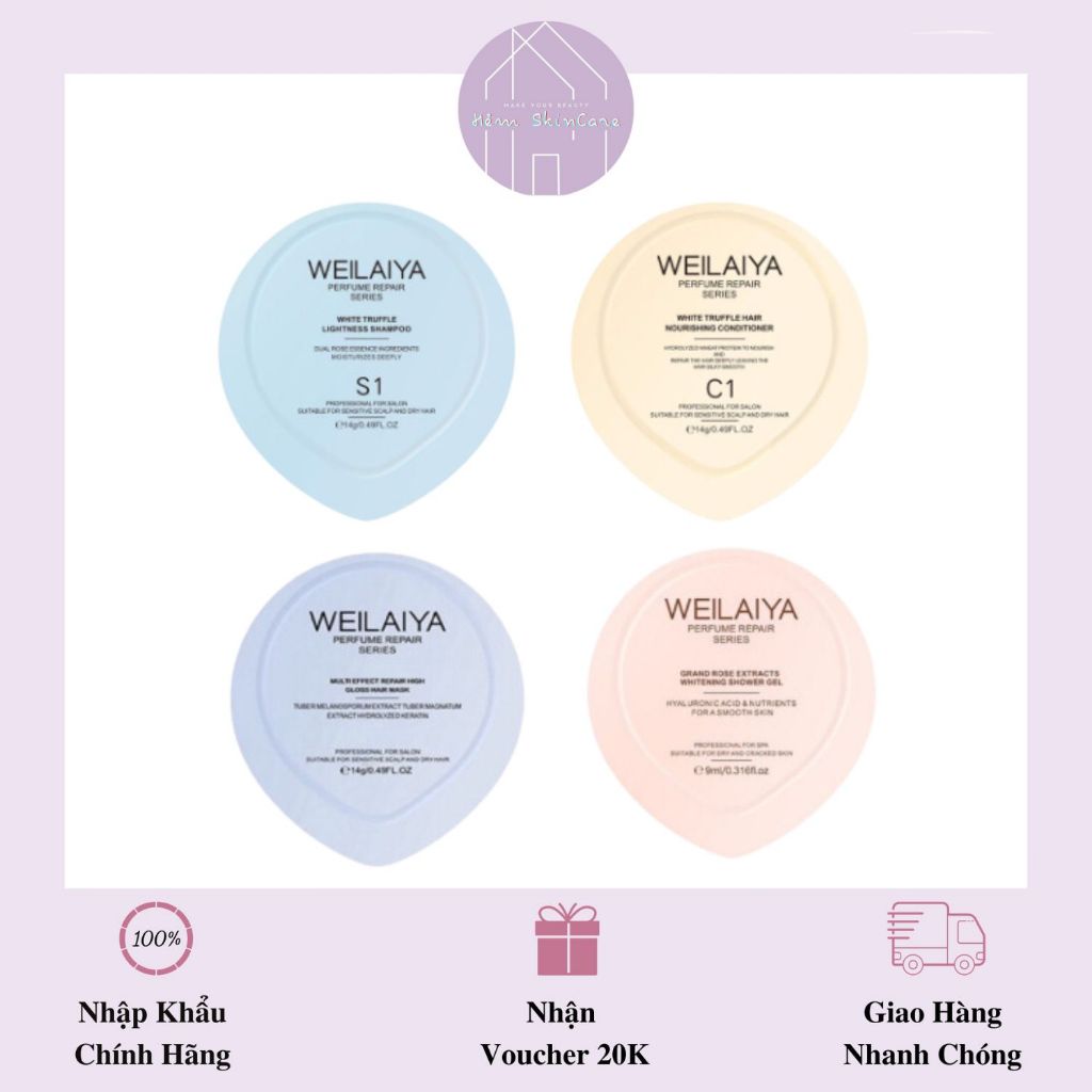Weilaiya Sample - Mẫu Dùng Thử Tắm Gội Xả Hấp Mini