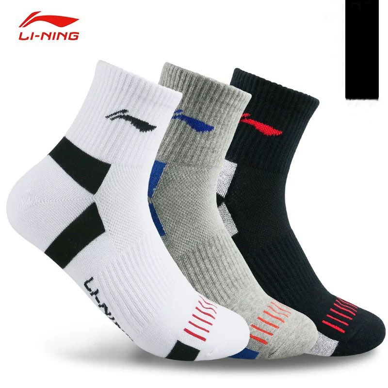 Tất Vớ Cầu Lông, Tennis LINING Dày Dặn Thoáng Mát Chống Trơn Trượt Khi Chơi Thể Thao