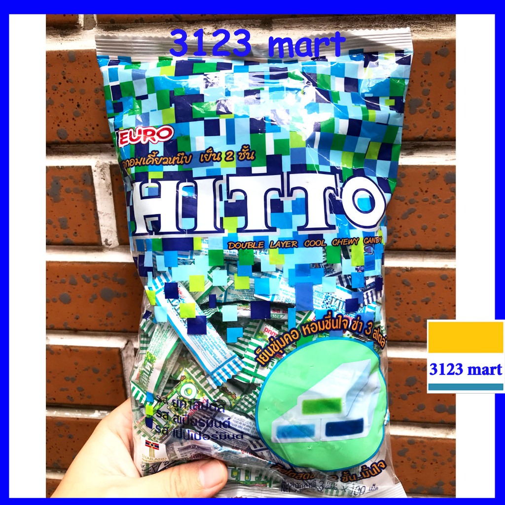 (sỉ từ 2,3,6,10) (hsd 08/2027) Kẹo Hitto Thái Lan bạc hà/ trái cây gói lớn 100 viên.