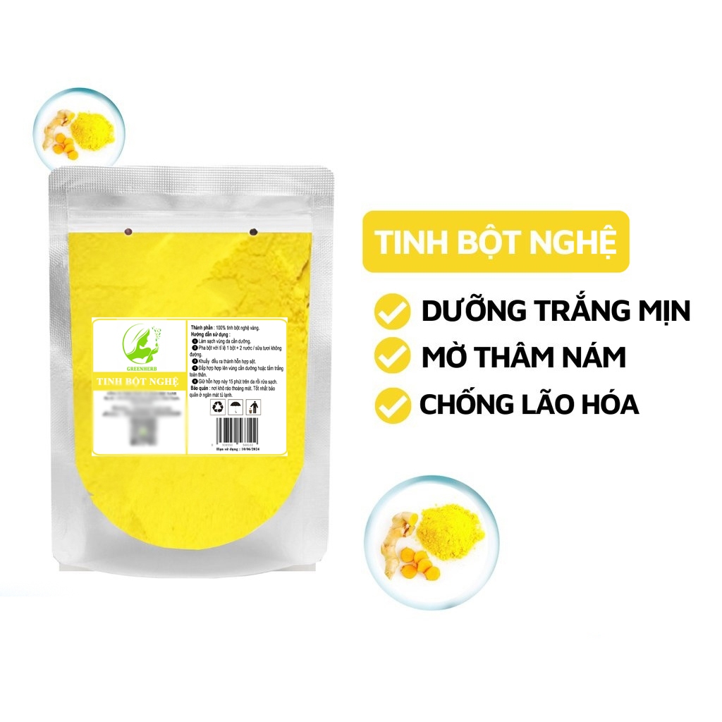 Tinh bột nghệ nguyên chất Thảo Mộc Xanh