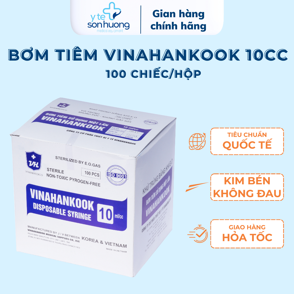 BƠM TIÊM 10ml VINAHANKOOK  SỬ DỤNG 1 LẦN