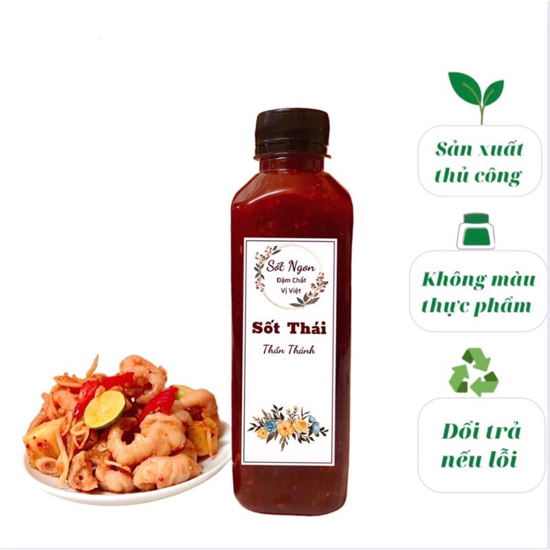 [350 ml] Sốt Thái Trộn Chân Gà, Tai Heo Sốt Thái, Chấm Hoa Quả