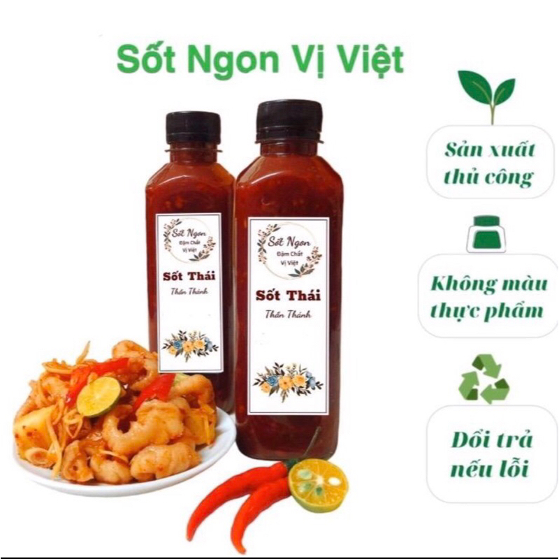 Combo 2 Chai [350ml x 2] Sốt Thái Trộn Chân Gà, Tai Heo Sốt Thái, Sốt Chấm Hoa Quả