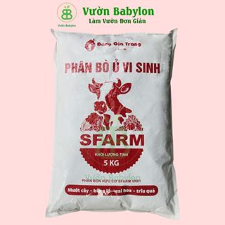 Phân Bò Ủ Vi Sinh VUONBABYLON, Phân Bò Ủ Đã Qua Xử Lý, Phân Bón Hữu Cơ, Cải Tạo Đất Sfarm - Túi 5KG