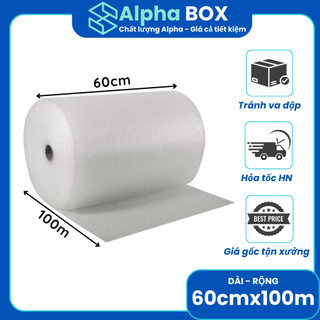 [HỎA TỐC] Bọc xốp chống sốc 60cmx100m gói hàng chống va đập, siêu dai dày giá rẻ - ALPHA BOX