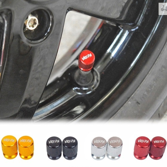 Chụp Van Vòi Xe Mẫu Chữ Vespa CNC Cho Các Dòng Xe Máy Vespa Sprint Primavera LX S GTS GTV