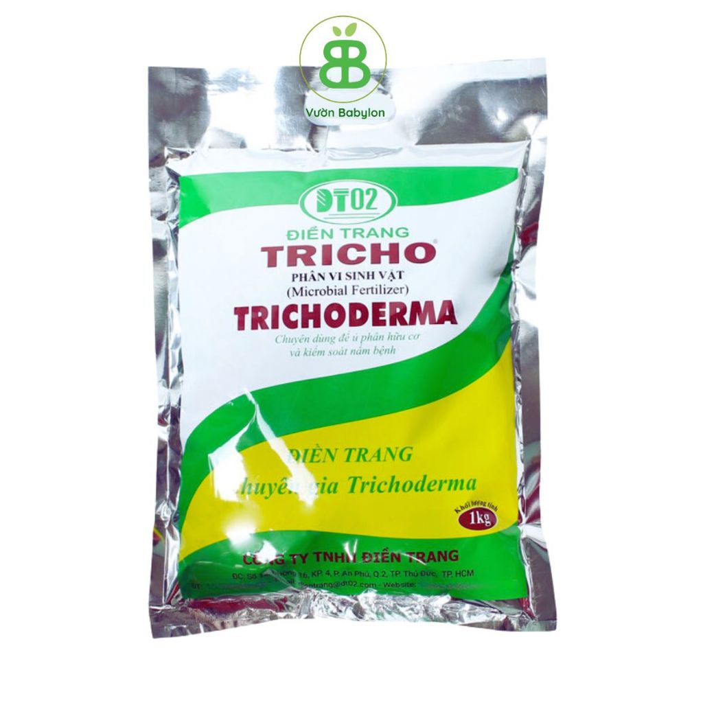 Nấm Trichoderma Điền trang, Men Vi Sinh Ủ Phân hữu cơ Sfarm, Xử Lý Đất trồng, Phòng Ngừa nấm Bệnh Vuonbabylon - Gói 1Kg
