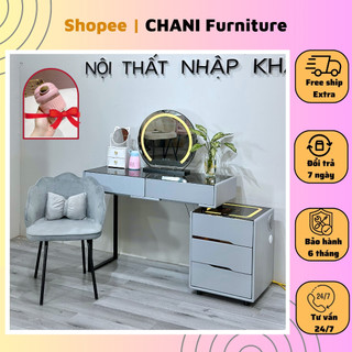   Tặng ghế Bàn trang điểm thông minh có đèn led Bàn phấn có sạc không dây cao cấp kết nối loa bluetooth không dây -TN04 