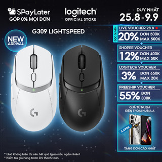 Chuột gaming không dây Logitech G309 LIGHTSPEED - Switch LIGHTFORCE, HERO 25K, Pin hơn 300h, 6 nút lập trình