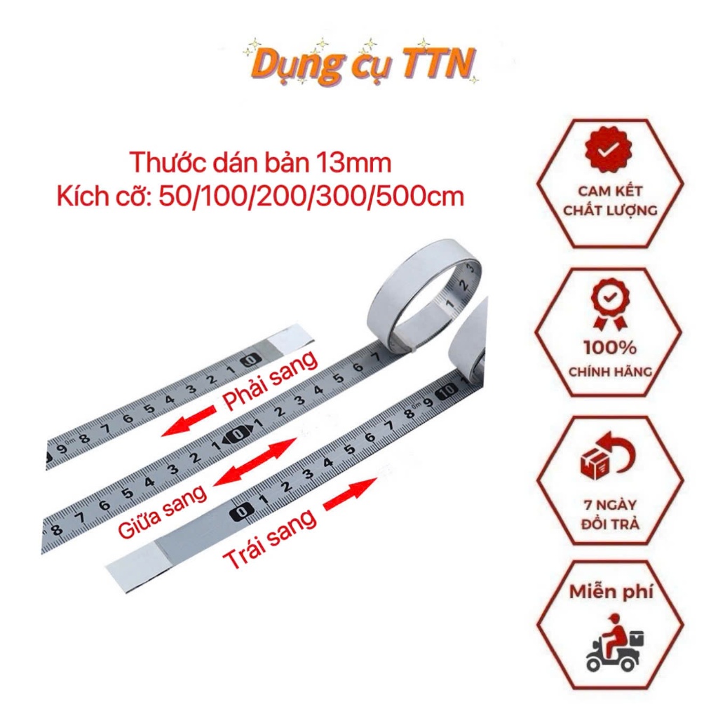 Thước dán kích thước 0.5m - 1m - 2m - 3m - 5m