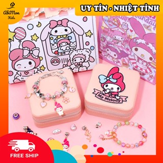 🌻 Bộ Charm Melody Handmade Cho Bé Làm Vòng Tay, Dây Chuyền ☘️ hộp nhung đẹp, 66 chi tiết 💖 gồm 3 vòng tay và 3 vòng cổ