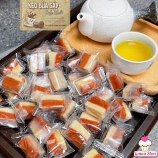  【 GÓI 500GR  Kẹo Dừa Sáp Non Vị Cà Phê Muối Đặc Sản Bến Tre Thơm Ngon Béo Ngậy 