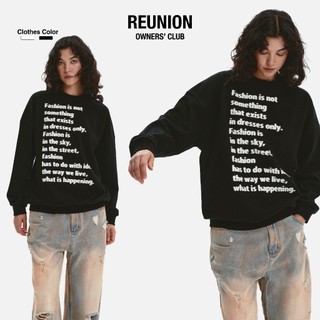 Áo Sweatshirt Nỉ Bông In Họa Tiết Chữ REUNION Áo Sweater Nam Nữ Form Rộng