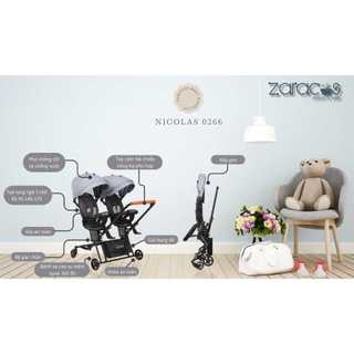 XE Đẩy đôi ZARACOS NICOLAS 0266 cho bé ( ngồi và ngả, 3 tháng tới 4 tuổi)