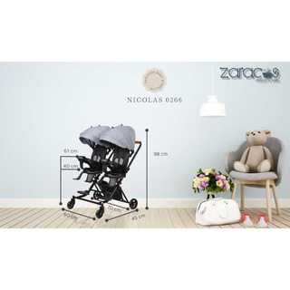 XE Đẩy đôi ZARACOS NICOLAS 0266 cho bé ( ngồi và ngả, 3 tháng tới 4 tuổi)