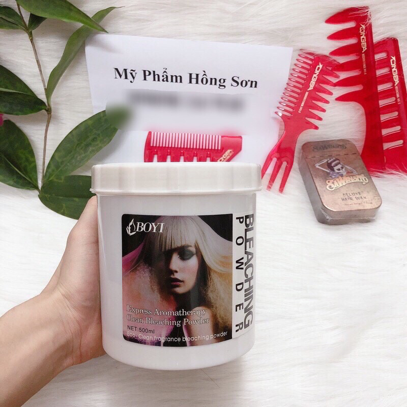 Bột tẩy tóc Boyi , bột tẩy hạt xanh mịn 500ml Cao Cấp