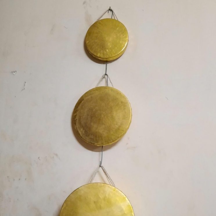 Chiêng Lệnh đồng vàng 30cm