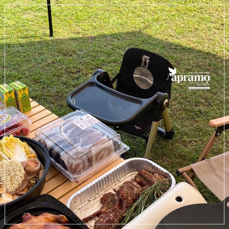 [MẪU MỚI BH CHÍNH HÃNG - BẢN QUỐC TẾ] Ghế ăn dặm gấp gọn Flippa Apramo full box- full phụ kiện