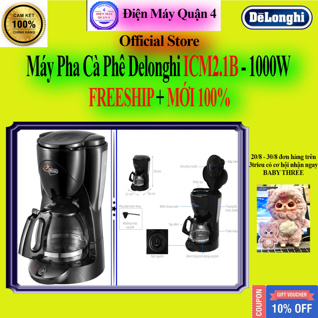 Máy Pha Cà Phê Delonghi ICM2.1B