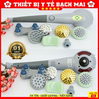 Máy Massage Cầm Tay 7 Đầu Nhật Bản, Gậy Đấm Lưng, Máy Mát Xa Giảm Đau [BH 12 Tháng]
