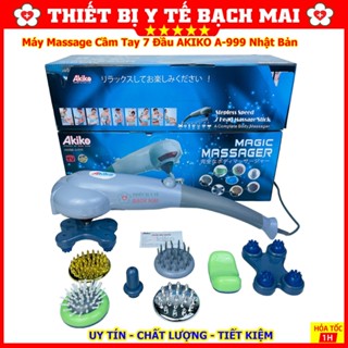 Máy Massage Cầm Tay 7 Đầu AKIKO A-999 Nhật Bản - Máy Đấm Lưng Toàn Thân Có Tia Hồng Ngoại