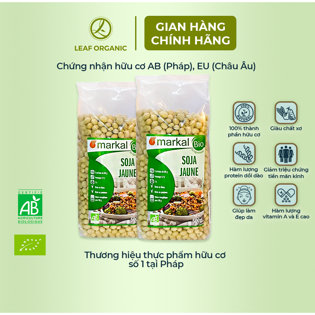 Đậu nành hữu cơ Markal và Bio Planet
