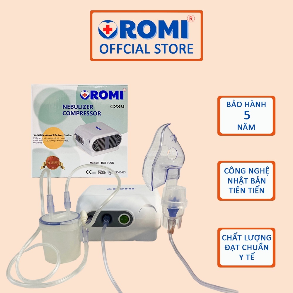 Máy xông khí dung và hút mũi OROMI C28M / Máy xông khí dung Oromi C28M - Hàng chính hãng, Công nghệ Nhật Bản