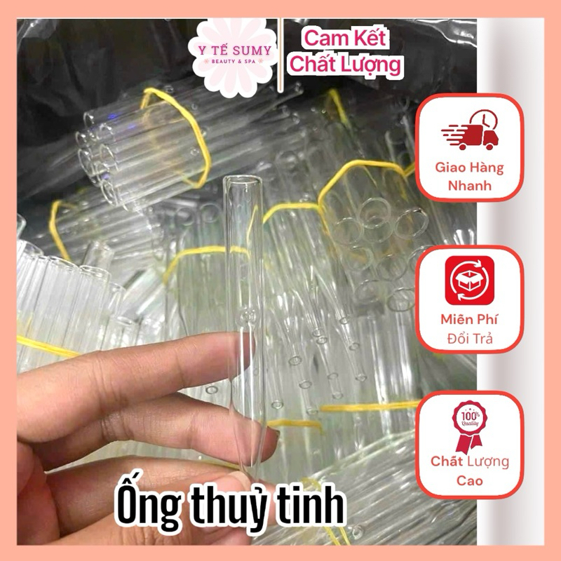 ( Combo 100 ống hút mụn thủy tinh) - 100 Ống Hút Mụn (Loại Dày)