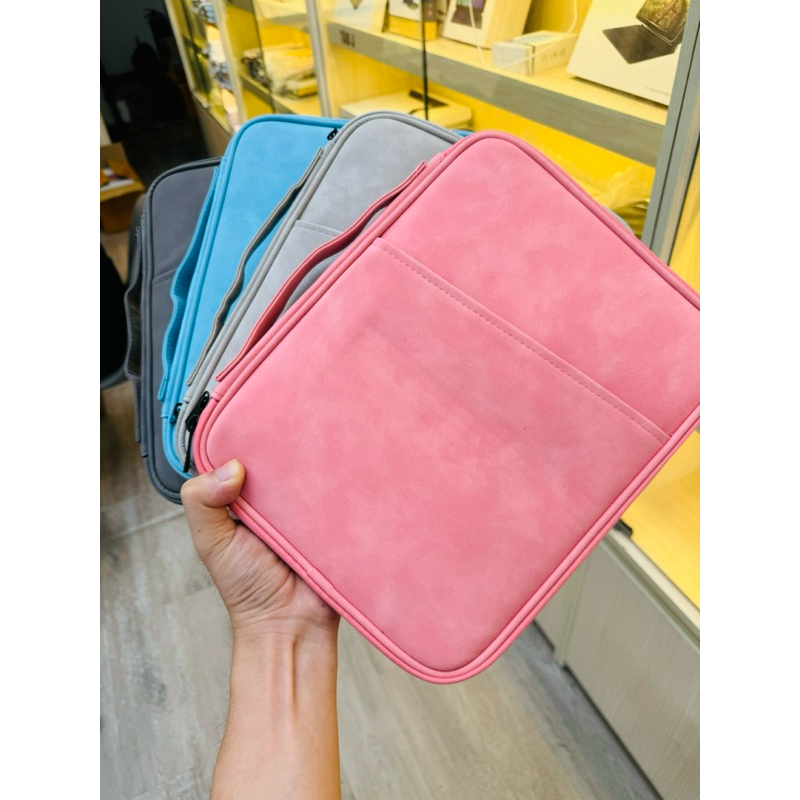 (Hoả tốc) Túi chống sốc làm bằng da cừu cho iPad Macbook đa dụng có quoai xách