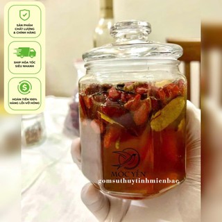 Lọ thủy tinh lục giác nắp kín khít dung tích 550ml đựng đông trùng, thực phẩm