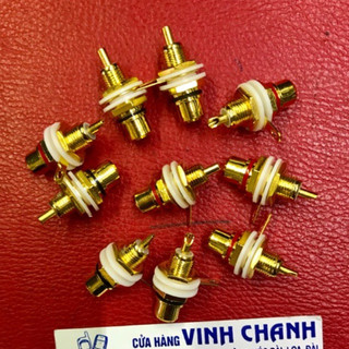 Combo 10 Ổ Dắc Hoa Sen Đỏ Đen Mạ Đồng