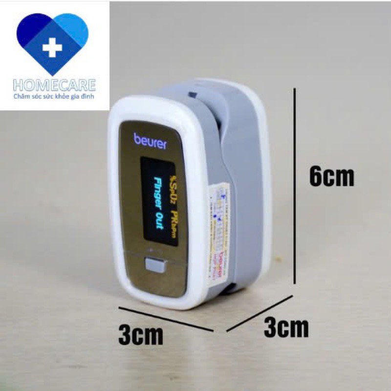 Máy đo nồng độ ô xy và nhịp tim SPO2 Beurer Đức PO30 - Hàng chính hãng