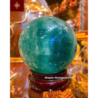 Quả Cầu Xanh Fluorite phong thuỷ (phù hợp với mệnh Thuỷ, Mộc)(từ 0.3kg ~ 5.5cm -> 1kg ~ 8.5cm)