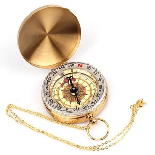 La Bàn Dã Ngoại Bỏ Túi Kim Loại Compass , La Bàn Phong Thủy Định Hướng vỏ đồng thau